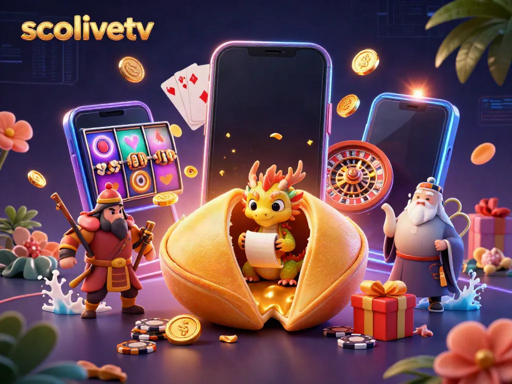 Engage with exciting socolivetv fortune cookie scene full of dynamic gaming elements.
