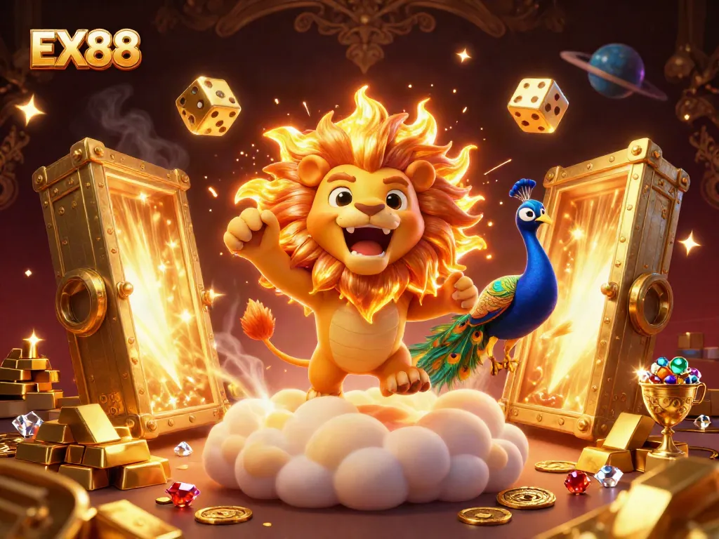 Engage with the EX88 online casino adventure amidst dazzling treasures and cosmic elements.