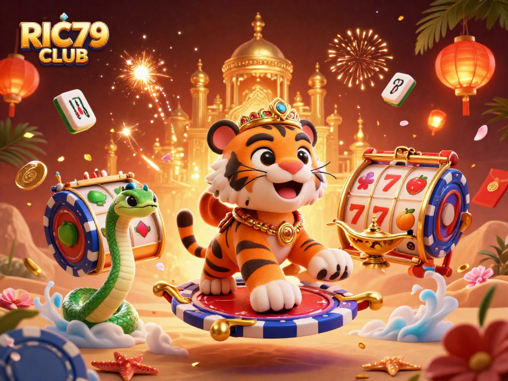 Play exciting games at RIC79 CLUB with vibrant characters and dynamic casino elements.