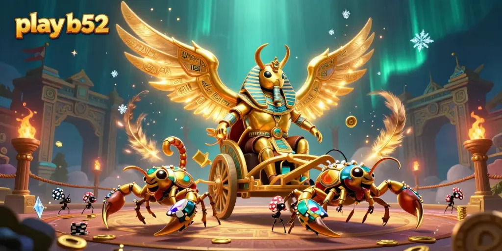 Experience immersive action as you play B52 in a vibrant 3D casino world packed with gold and excitement.