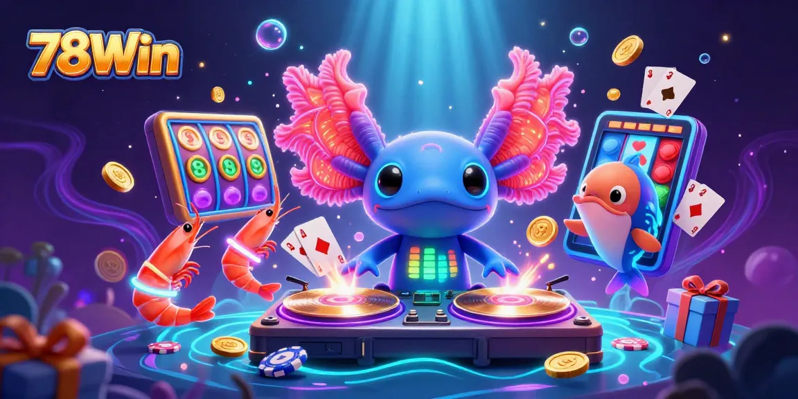 Experience thrilling gameplay at 78Win with dynamic slot machines, vibrant characters, and underwater excitement.