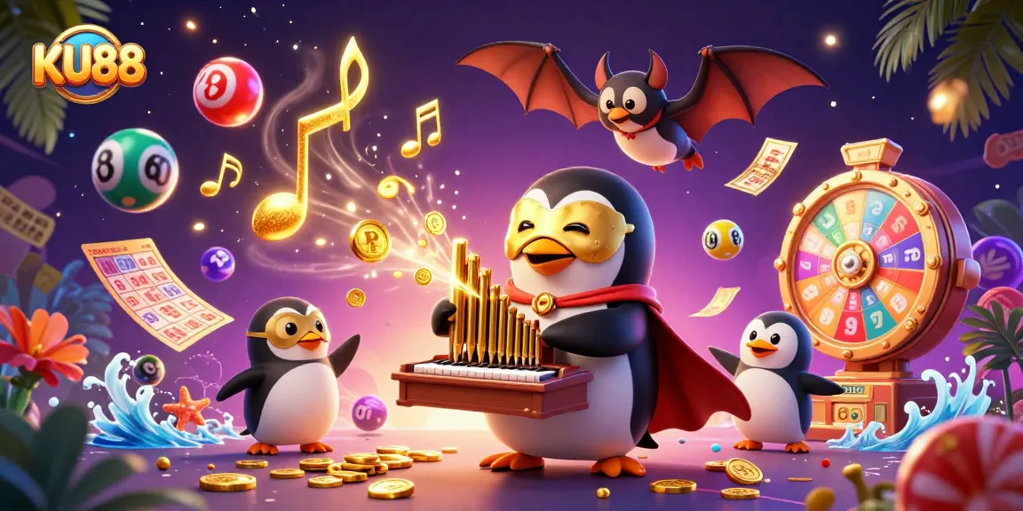 Experience KU88 with a lively 3D illustration of a casino scene showcasing excitement and winning potential.
