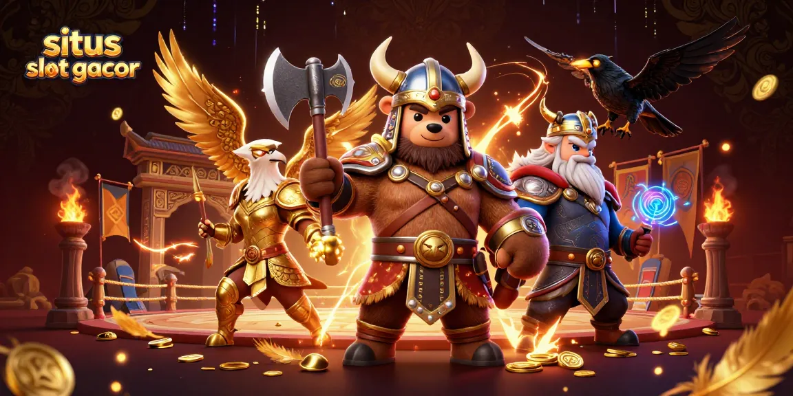 Play slots at situs slot gacor with epic Viking battles and golden treasures in vibrant 3D art.