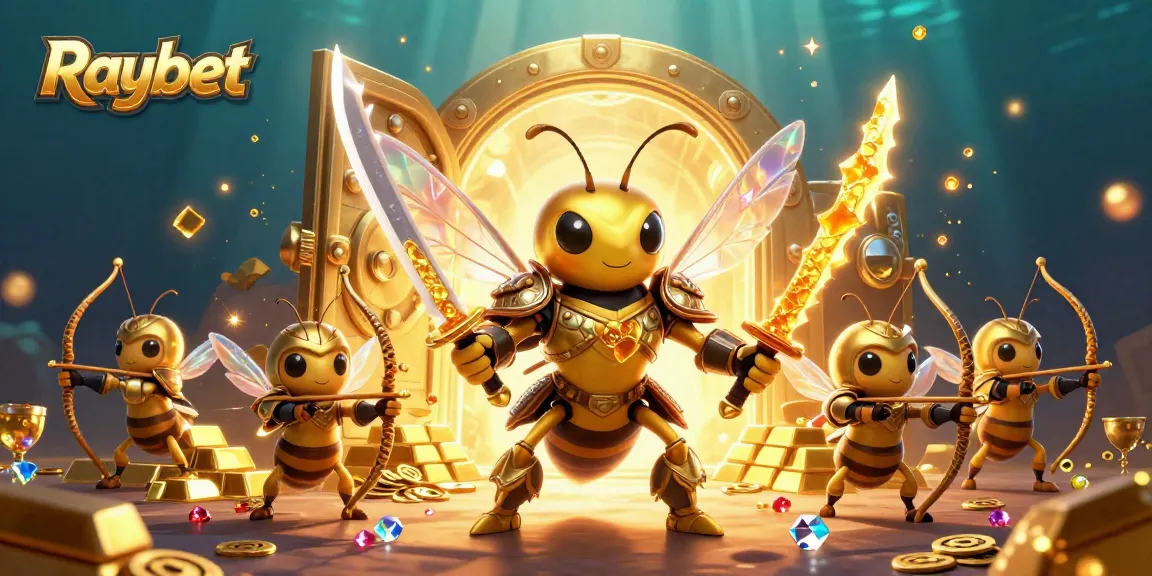 Raybet offers high-stakes gameplay with golden treasure showcasing wealth in a dynamic casino atmosphere.