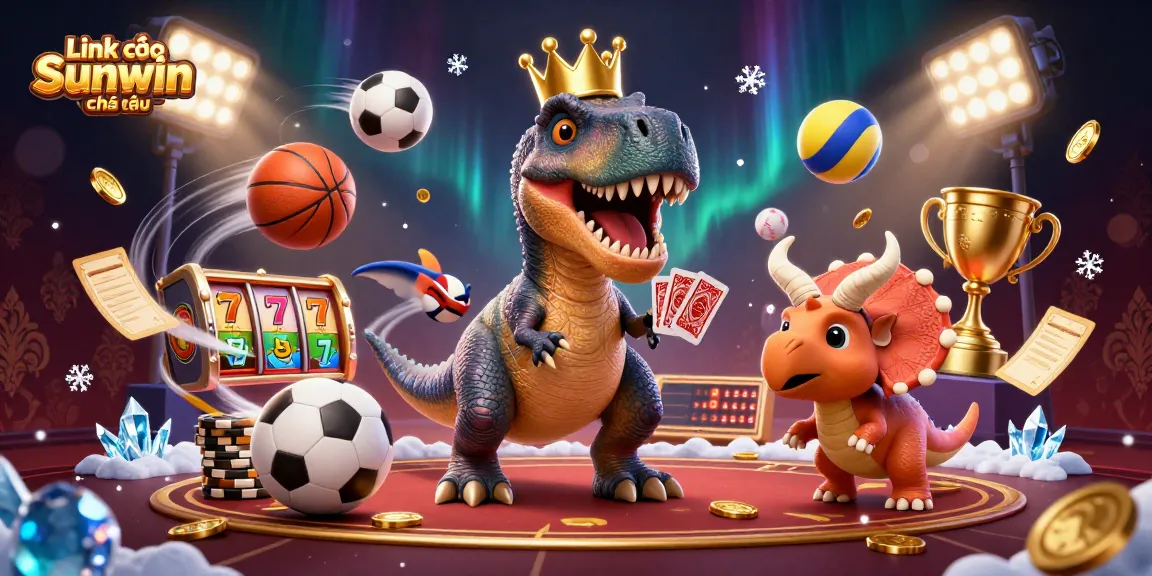 Engage in exhilarating gameplay with Link vào Sunwin chính thức, featuring a playful dinosaur card shuffle.