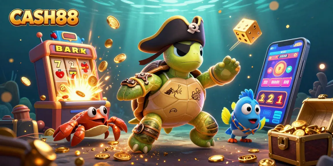 Experience winning moments with CASH88 in a vibrant underwater casino illustration.