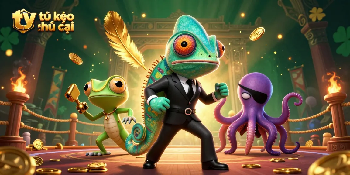 Experience the thrilling dynamics of tỷ lệ kèo nhà cái through a colorful illustration featuring strategic gambling elements.