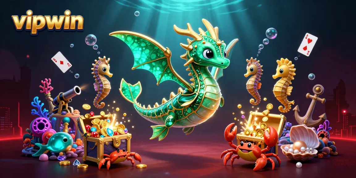 Engage with vipwin and showcase treasures as the underwater dragon guards the riches in a mystical ocean.