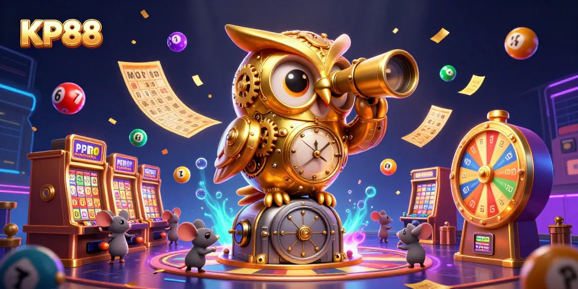 Experience thrilling wins at KP88 with a dynamic casino scene featuring colorful jackpot elements.