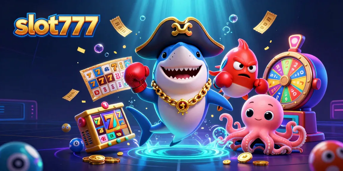 Engage in thrilling gameplay at slot777 with colorful slot reels and charming underwater characters.