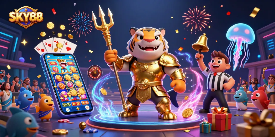 Engage in thrilling experiences with SKY88's underwater casino adventure featuring unique game elements and characters.