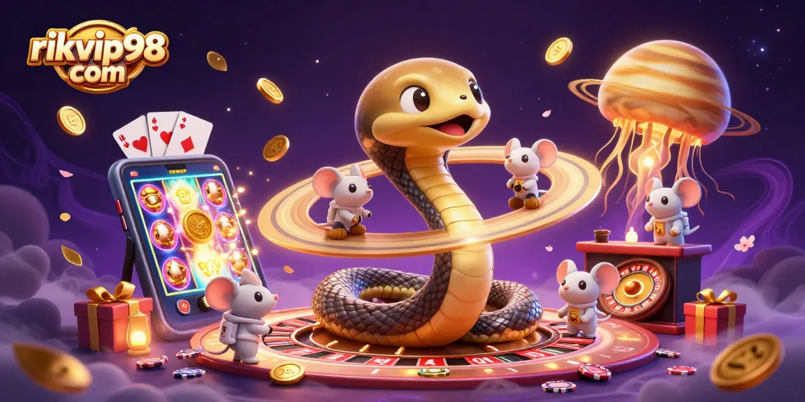 Experience the excitement of rikvip98 com with a cosmic twist, as astronaut mice bet on a roulette wheel forged by Saturn’s rings.