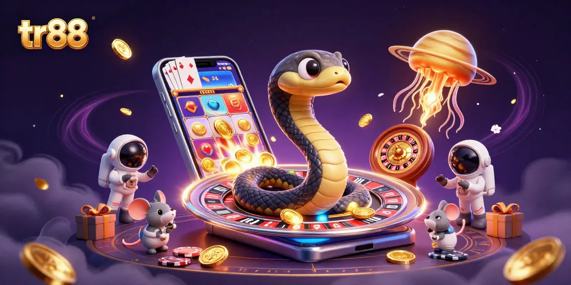 Experience thrilling bets at TR88 with a cosmic roulette and playful astronaut mice at a digital casino.