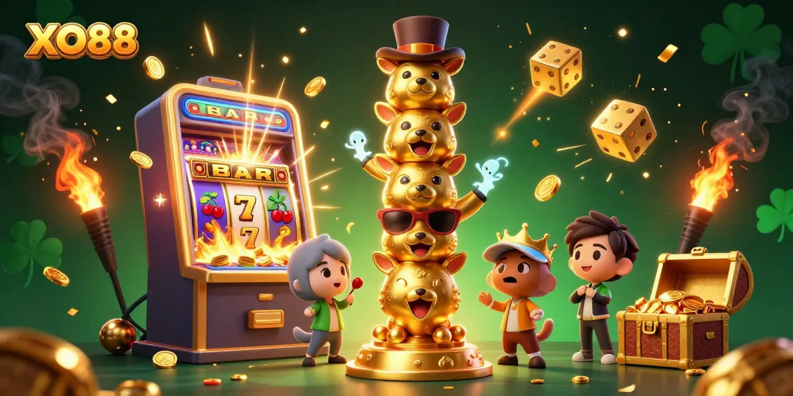Engage with XO88's thrilling online casino experience featuring colorful slot machines and dynamic gameplay.