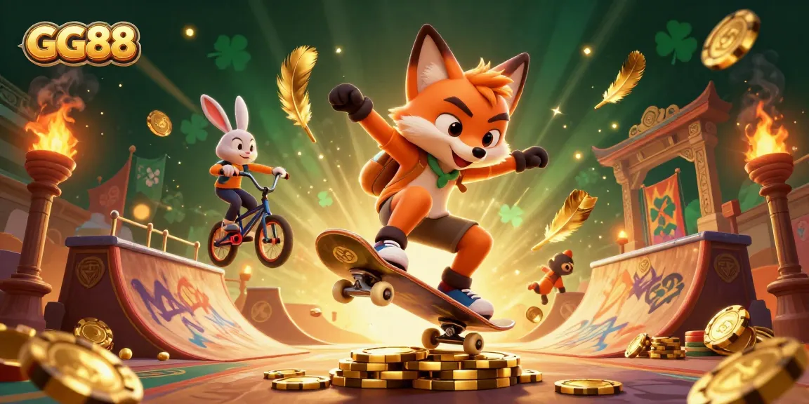 Engage in thrilling games at GG88 with animated characters showcasing casino fun.