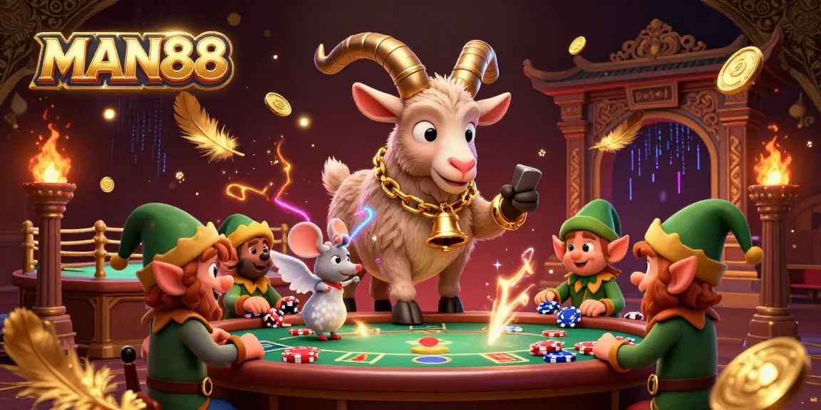 Engage with MAN88's vibrant casino scene showcasing excitement and intrigue in an immersive gambling experience.
