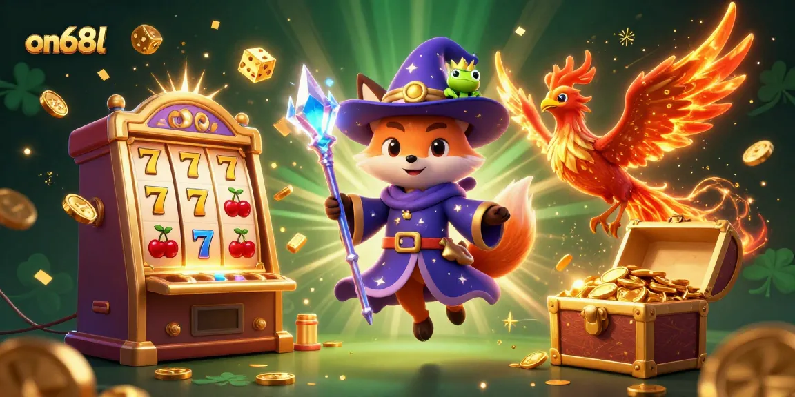 Spin the reels and win big with on68l’s vibrant casino scene featuring mystical characters and dynamic games.