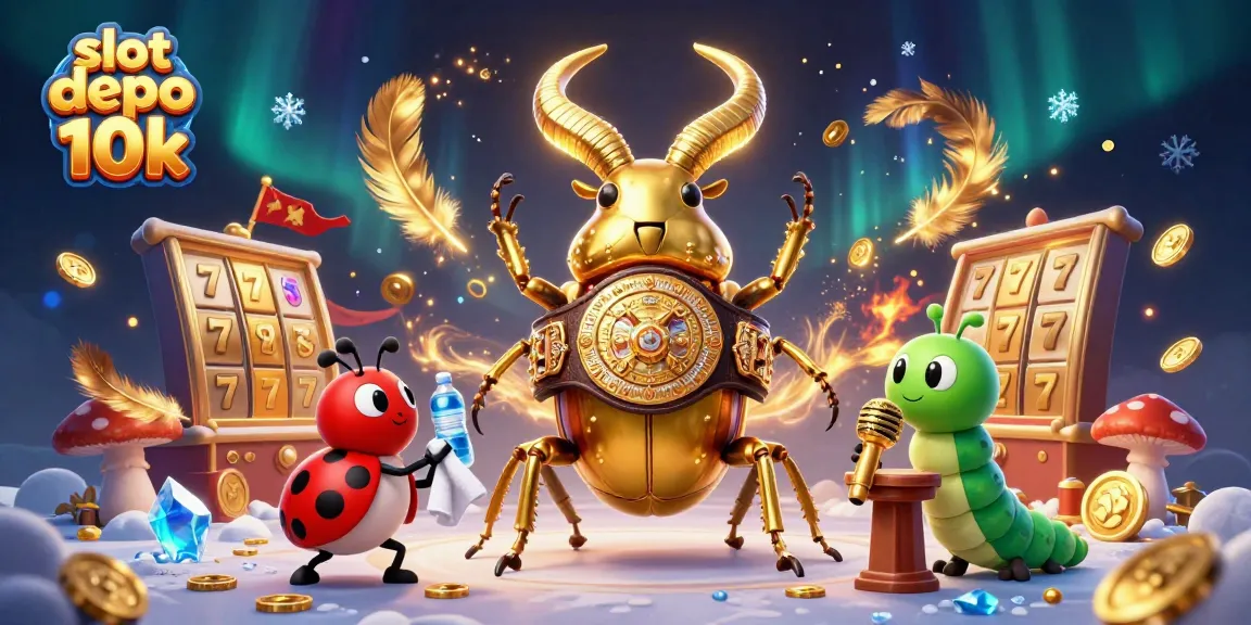 Experience thrilling action with slot depo 10k as a golden stag beetle champions the casino arena.