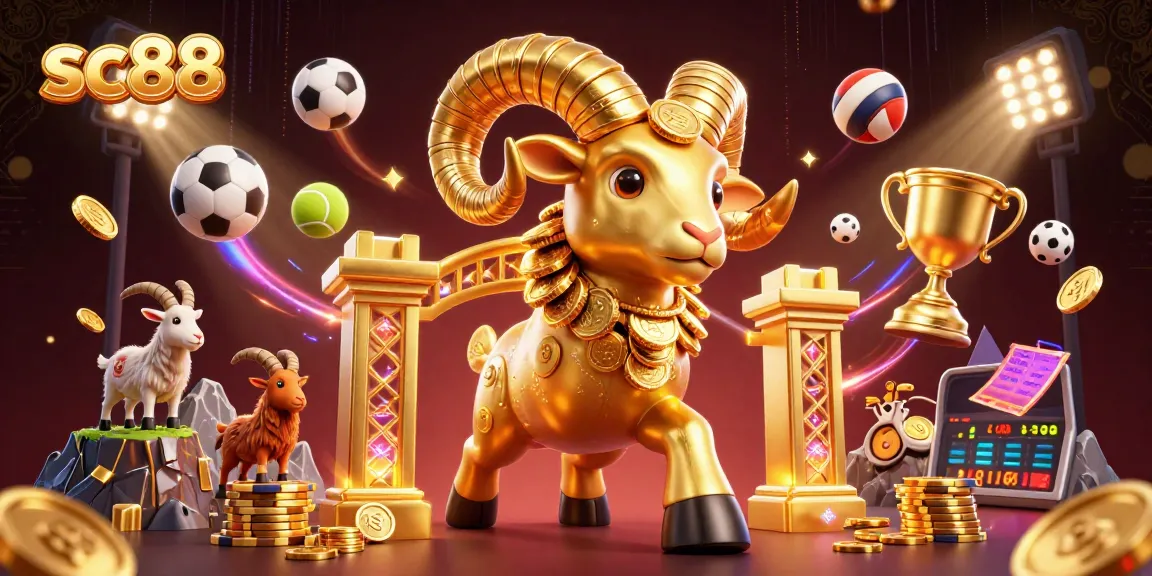 sc88 elevates gaming excitement with a vibrant 3D sports-themed casino scene
