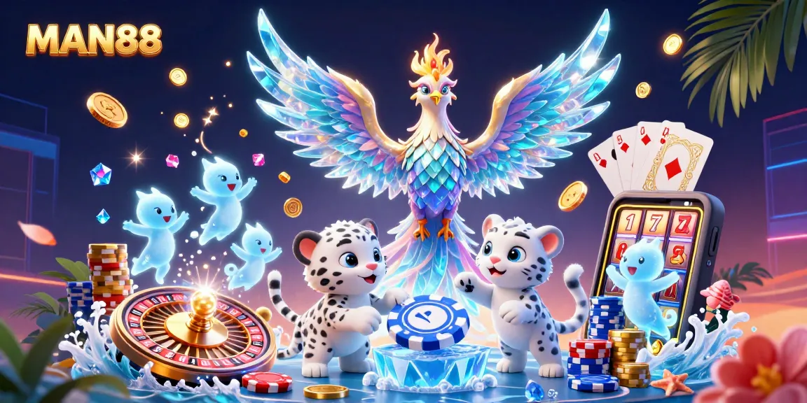 Engage with the thrilling world of MAN88 online casino featuring vibrant characters and dynamic games.